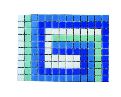Фриз ЗигЗаг из стеклянной мозаики Aquaviva U-41