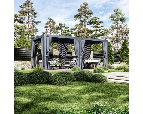 Пергола биоклиматическая Aquaviva Интро Отдельностоящая- 6X3 (Антрацит)