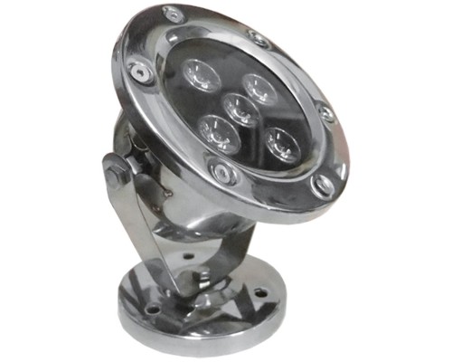 Прожектор для фонтана AquaViva LED (5led 5W 12V AC/DC) Белый теплый