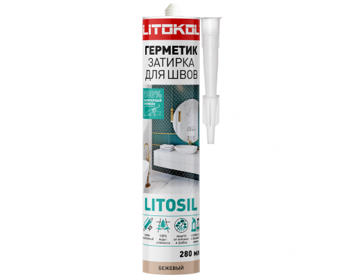 Силиконовый герметик LITOSIL (280 мл) бежевый