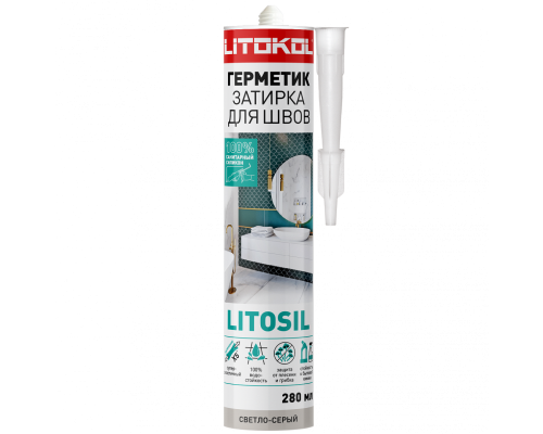 Силиконовый герметик LITOSIL (280 мл) светло-серый