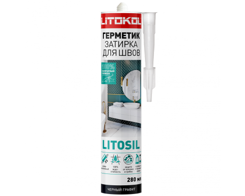 Силиконовый герметик LITOSIL (280 мл) черный графит