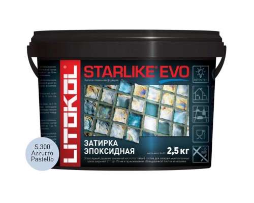 Затирочная смесь Litokol STARLIKE EVO Azzuro Pastello S.300, 2.5 кг