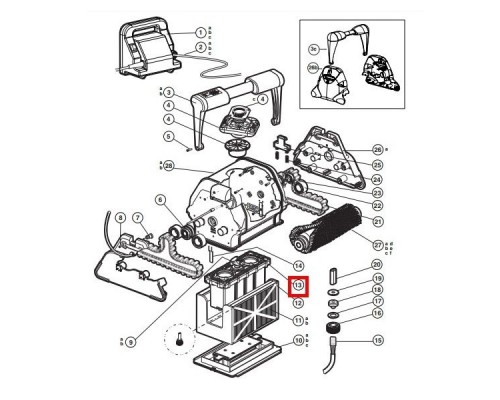 Блок мотора пылесоса Hayward QC RCX43000