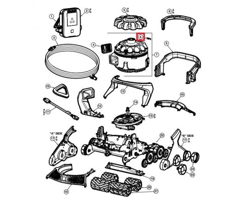 Защелка поворотного замка Hayward AquaVac 650 (RCX361453), 10шт