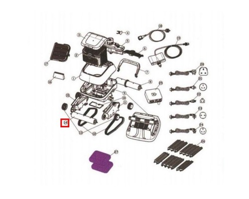 Сборная передняя цилиндрическая трубка для Aquaviva 7310 Black Pearl (71150)
