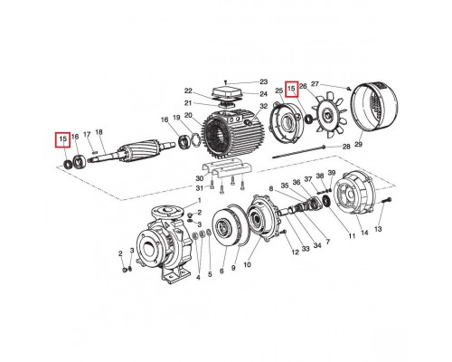 Уплотнительное кольцо для насосов Saer IR4P125-250A Cast Iron (54710260)
