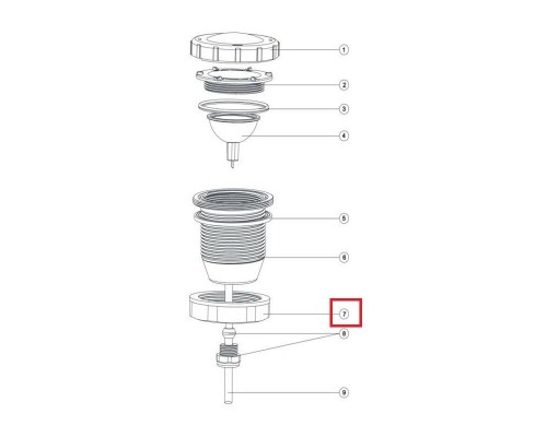 Гайка зажимная Aquaviva для UL/Led-P50