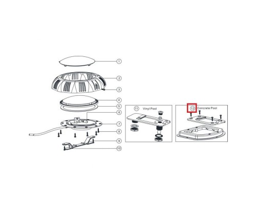 Крепление для прожекторов Aquaviva LED/UL-TP100 под бетон