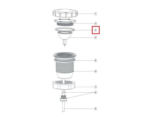 Уплотнительное кольцо прожектора Aquaviva LED/UL-50