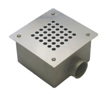 Донный слив 165х165мм Акватехника 1 1/2" ВР (плитка) (AT04.07)