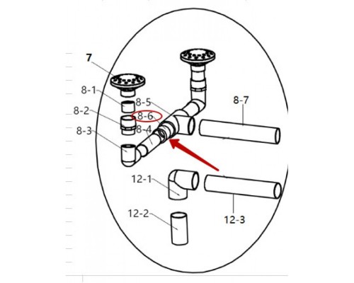Втулка 1.5" х 2" для распределительной системы фильтров KS750-1200, HKA /02-0613/