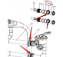 Гайка крепления фланца фильтров KS1000-1400 2.5" к вентилю S2.5" POOL KING /02-0706/