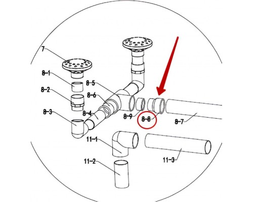 Переход 2" х 2.5" для распределительной системы /02-0710/
