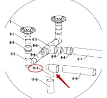Угол 2.5" для распределительной системы /02-0711/