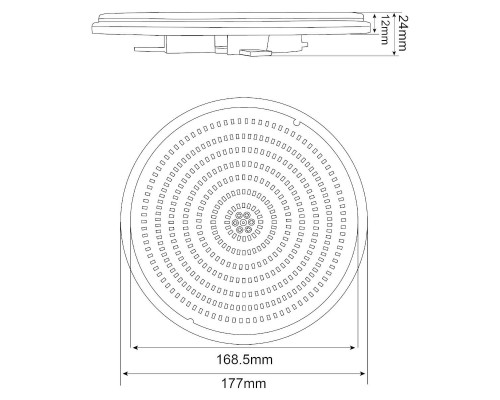 Лампа светодиодная 18Вт AM 12В для прожекторов RGB 260-280мм (HX-RF178-SMD2358-252)