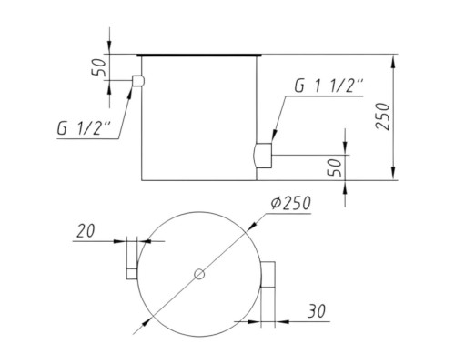 Регулятор уровня воды Акватехника 1 1/2" ВР/1/2" НР (плитка) (AT13.08)