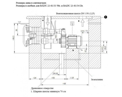 Противоток BADU JET Primavera, 75 м3/ч , 3,80 кВт, 380 В, LED  RGB, без закладной