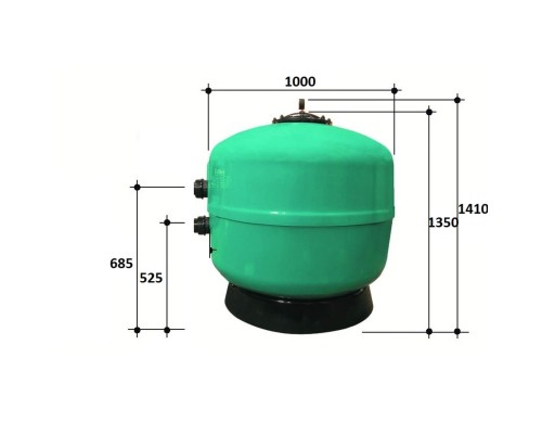 Фильтр  40м3/ч Gemas FILTREX 1000мм без бокового вентиля 2 1/2" (021117L)