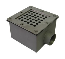 Донный слив 150х150мм Акватехника 1 1/2" ВР AISI 316 (универсал) (AT04.05M)