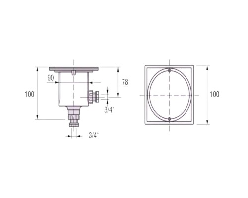 Коробка распаячная IML патр 90мм (2шт.) 3/4" ВР (B-005)