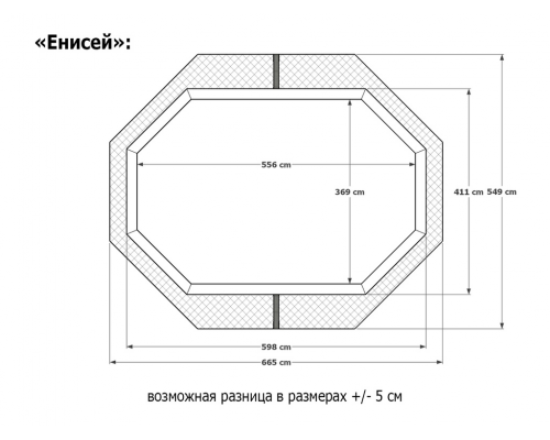 Деревянный каркасный бассейн Кристалл 5,5 х 3,7 м "Енисей" в Иркутске