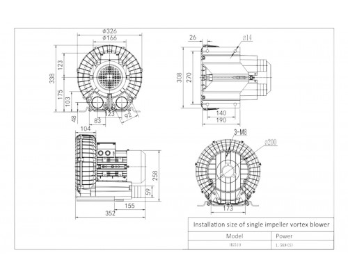 Компрессор 1,5кВт AM 400В HG510 (HG510-15BS5)