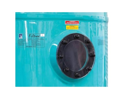 Фильтр  21,5м3/ч Gemas FILTREX-NORM PLUS 830мм 2" М1,2 30м3/ч/м2 Дюз.дно+Люк+См.окно (021412)