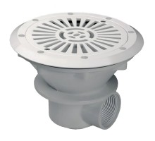 Донный слив круглый Ø 210 ABS-пластик, подкл. бок. 2" (внутр.) (пленка)