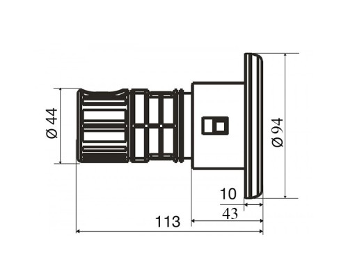 Форсунка гидромассажная вращающаяся из ABS, пластика, 10-12м³/час, EM0048