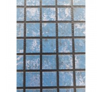 Пленка ПВХ 1,65х25,00м "Haogenplast Matrix",  Blue Black Strips-3D, мозаика голубая с черной затирко
