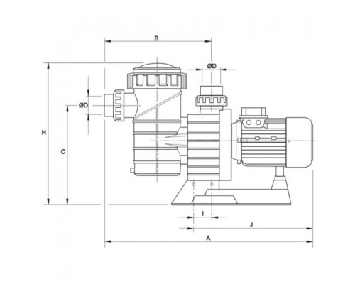 Насос "Maxim"  3.5HP с префильтром, 50 м3/ч, H=10 м, 380В, 2.5 кВт