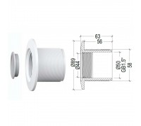Фланец GR02, 1.5"x 2", для светильников N601, N861, бетон, комплект /N601.GR02/