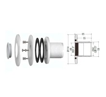 Фланец GR02V, 1½" x 2", для светильников N601, N861, для пленки, комплект /N601.GR02V/