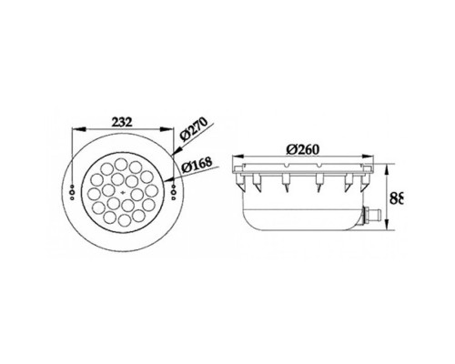 Светильник N607C, LED, белый холодный, встраиваемый, плитка, AISI304/ABS, 30Вт, 12В AC /N607CP30W2S/