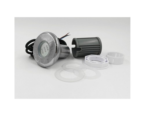 Cветильник N614, LED, RGB 2 пр, встраиваемый, гайка, 10Вт, 12В AC, AISI304 /N614P10R2S/