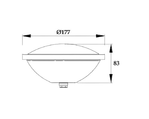 Лампа P707, LED, белый холодный, PAR56, 25 Вт, 12В AC, ABS