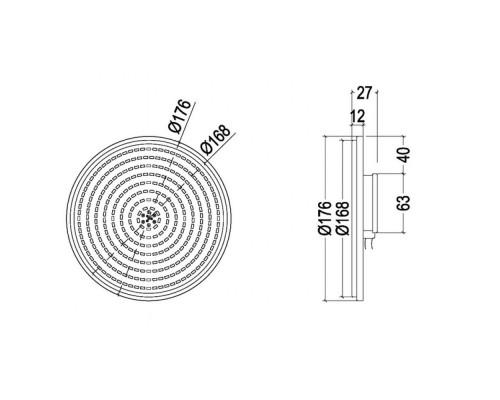 Лампа PS710, LED, RGB 2 пр., PAR56-тонкая, 30 Вт, 12В AC, ABS