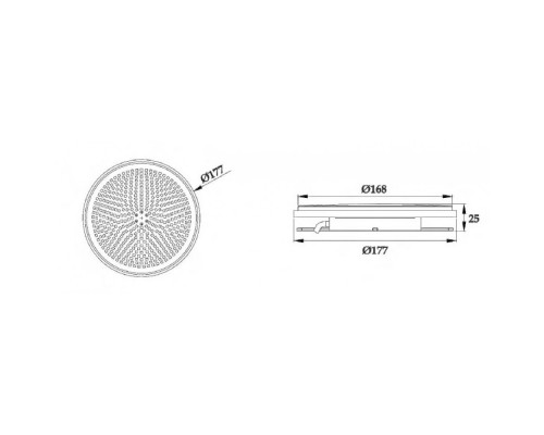 Лампа PS710, LED, белый, PAR56-тонкая, 25 Вт, 12В AC, ABS