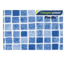 Пленка ПВХ 1,65х25,00м "Haogenplast", Pacific, синяя мозаика