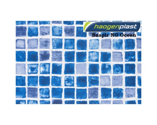 Пленка ПВХ 1,65х25,00м "Haogenplast", Snapir NG Blue / Snapir NG Ocean, синяя мозаика /