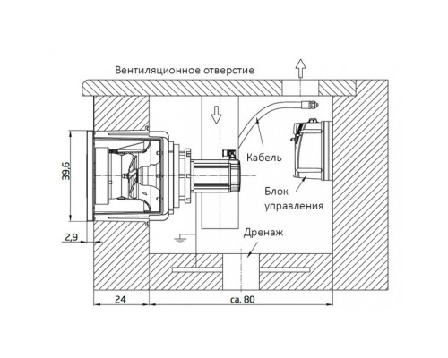 Закладная деталь противотока BADU JET Turbo Pro Design 1, универсал.