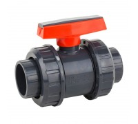 Шаровый кран ПВХ 1,0 МПа d_ 63, UTB01063