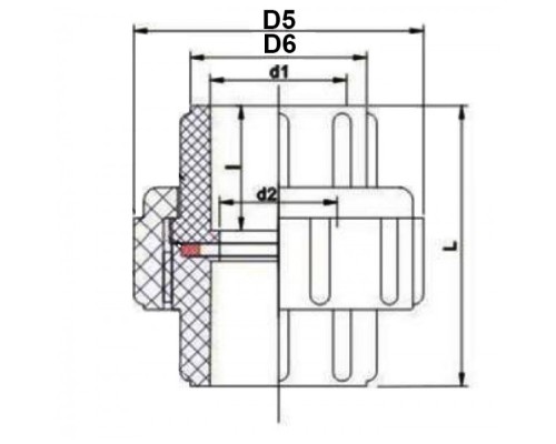 Муфта разъемная ПВХ 1,6 МПа d_ 25/UD6N01025/