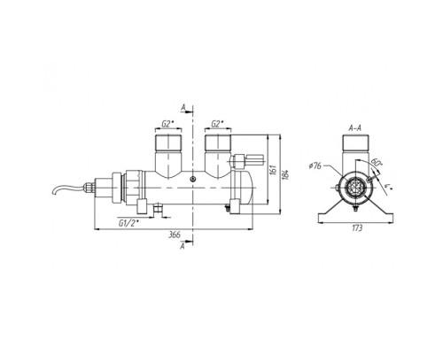 Ультрафиолетовая установка UVM- 300 Lite, 20 м3/ч, , 0,3кВт, 2"  , AISI-316