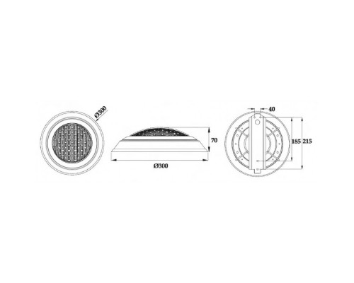 Светильник W602, LED, белый холодный, накладной, бетон, 25Вт, 12В AC, AISI-304