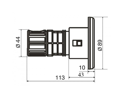 Форсунка гидромассажная вращающаяся из ABS, пластика, 10-12м³/час /0028/