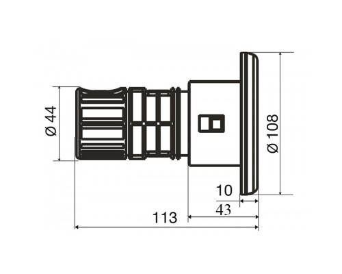 Форсунка гидромассажная из ABS, пластика, 10-12м³/час /0064/