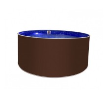 Бассейн круглый Лагуна  ( 4,50 х 1,25)(темный шоколад RAL8017)каркас,скиммер,чашка 0,6мм/45011-06