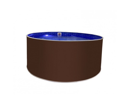 Бассейн круглый Лагуна  ( 2,00 х 1,25)(темный шоколад RAL8017)каркас,скиммер,чашка 0,6мм/20011-06